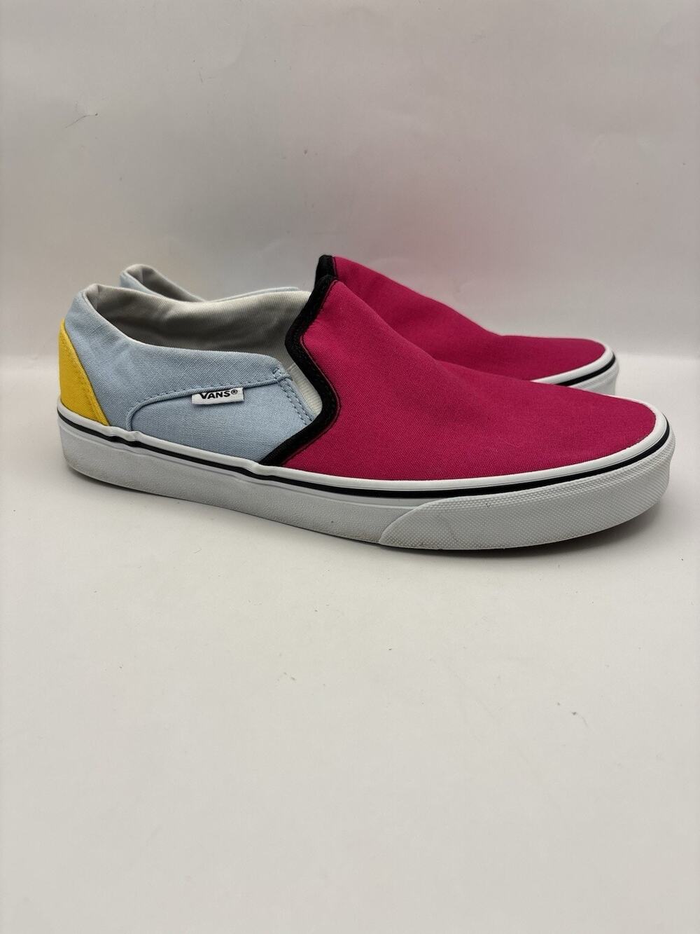 Vans Asher Color Block Slip On Shoes Women Size 9.5